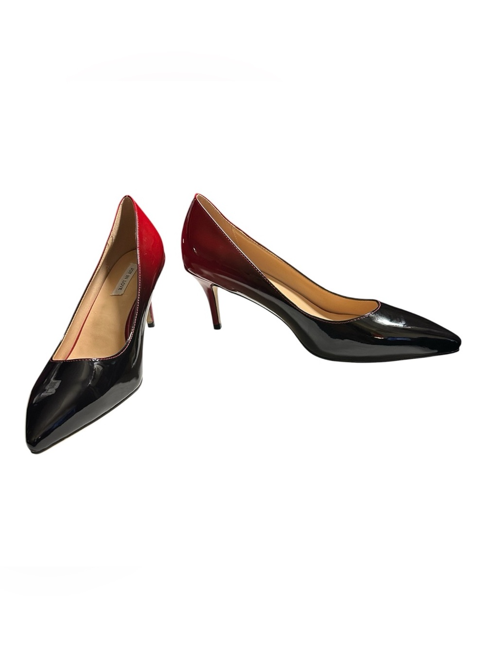 Joy In Love Patent Leather Pumps – Red & Black Ombré Pointed-Toe Heels Size: 9